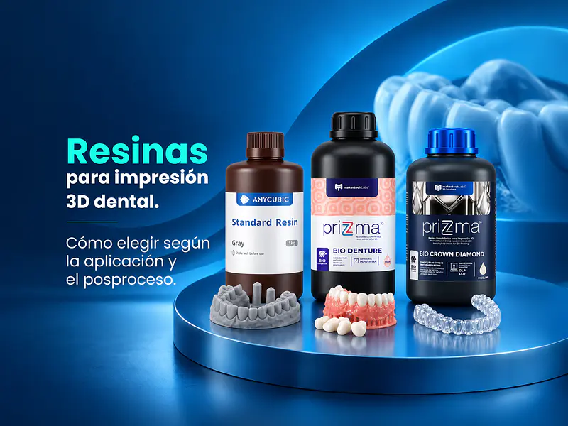 Resinas para impresión 3D dental: cómo elegir según la aplicación y el posproceso