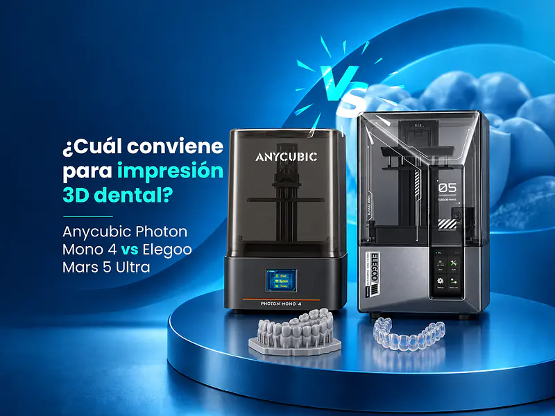 Anycubic Photon Mono 4 vs Elegoo Mars 5 Ultra: ¿cuál conviene para impresión 3D dental?