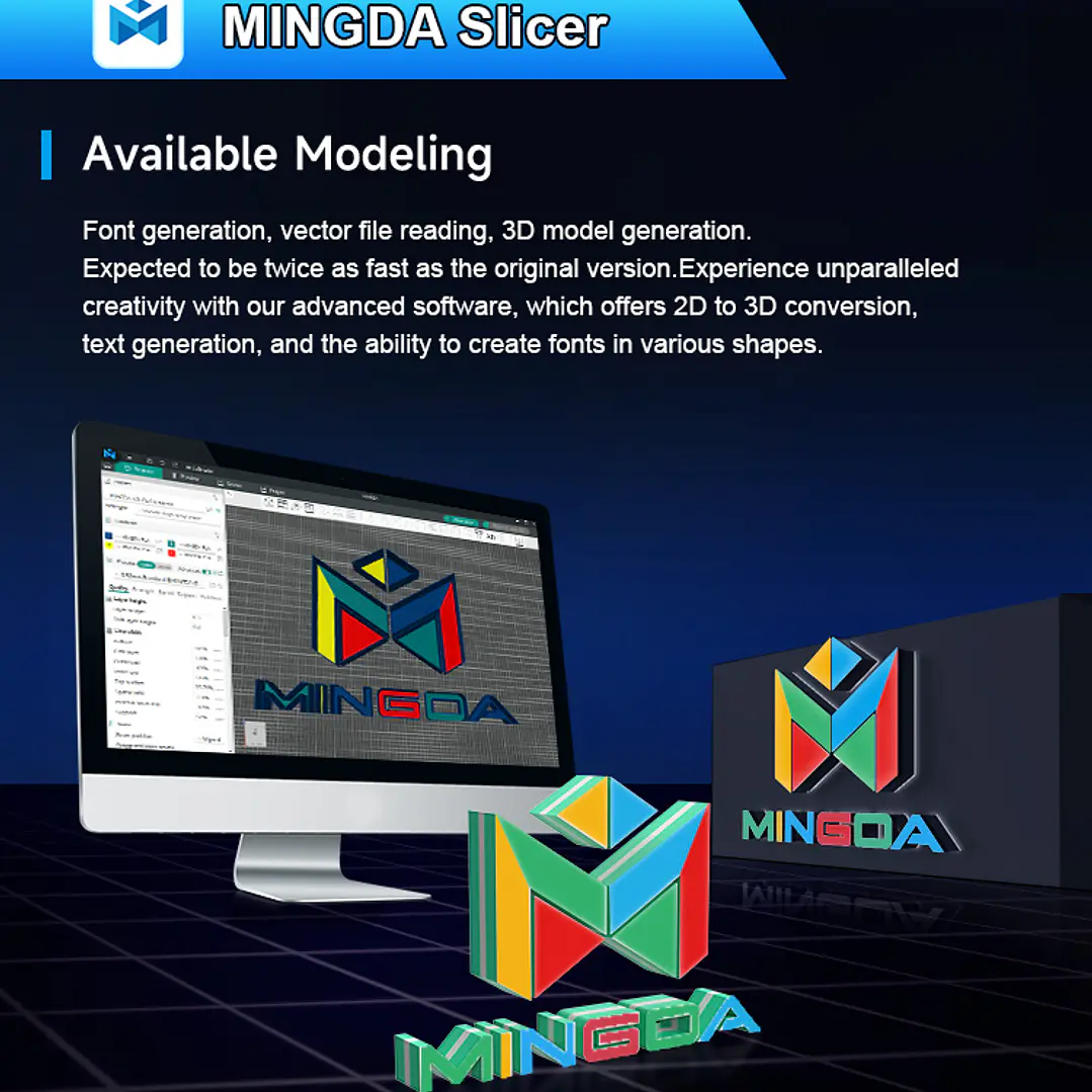 Impresora 3D Fabricación MINGDA AD-F4 Mini 2