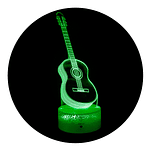 Lámpara 3D Led Guitarra Acústica