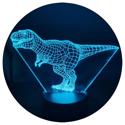 Lámpara 3D Led Tiranosaurio Rex 02