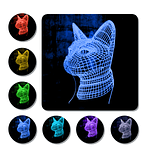 Lámpara 3D Led Gatito Felino Michi 04