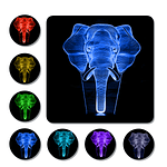 Lámpara 3D Led Elefante Mundo Mamífero 02