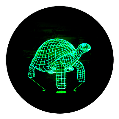 Lámpara 3D Led Tortuga Terrestre