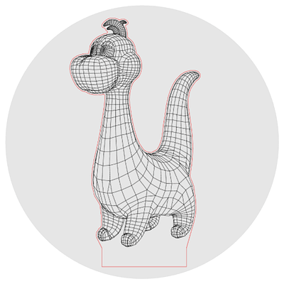 Lámpara 3D Led Cartoon Dinosaurio