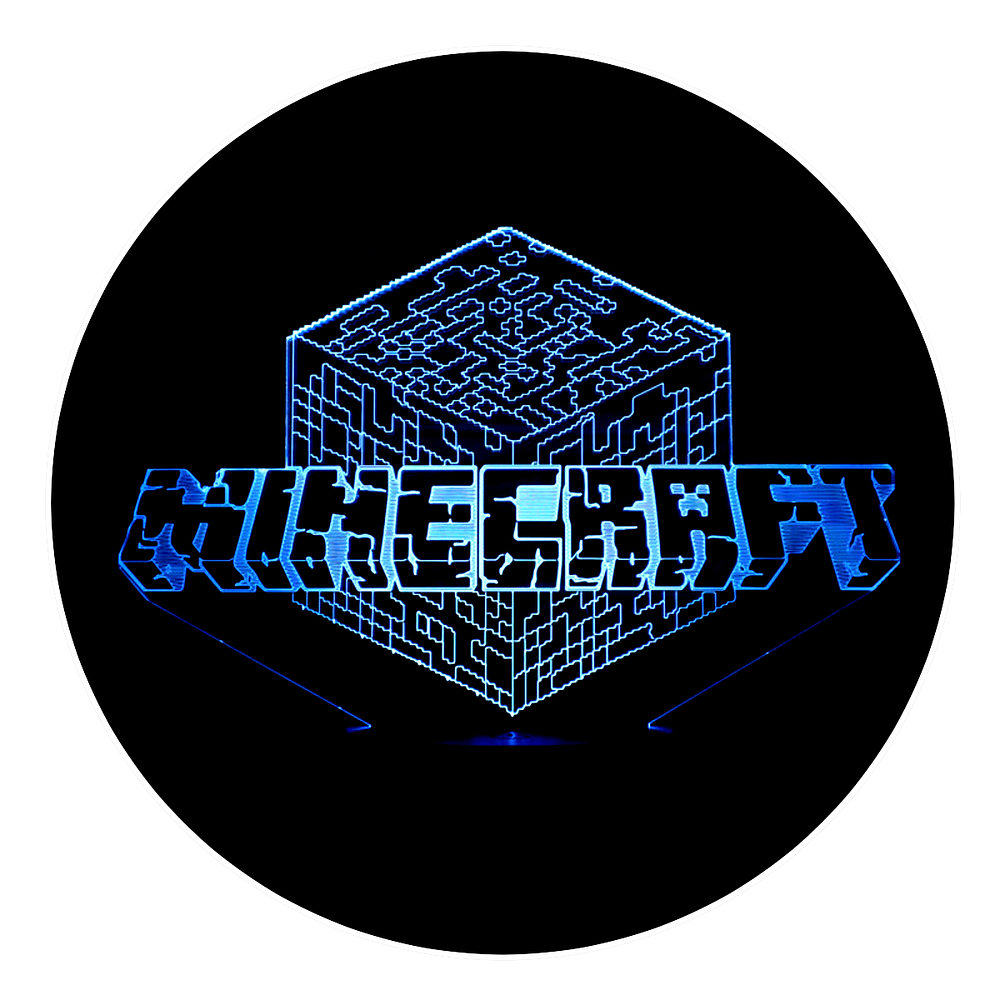 Lámpara 3D Led Minecraft Emblema