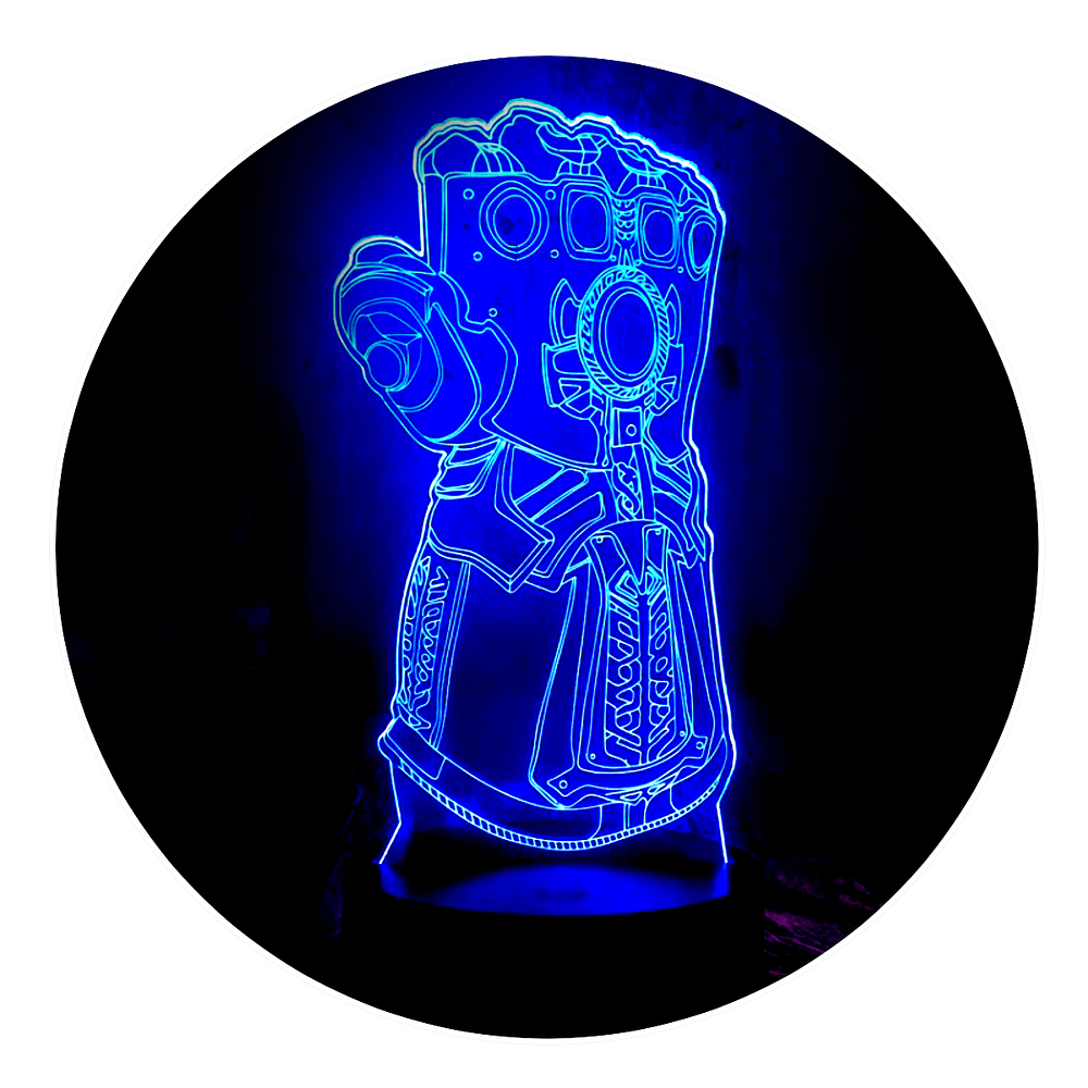 Lámpara 3D Led Thanos Gemas del Infinito