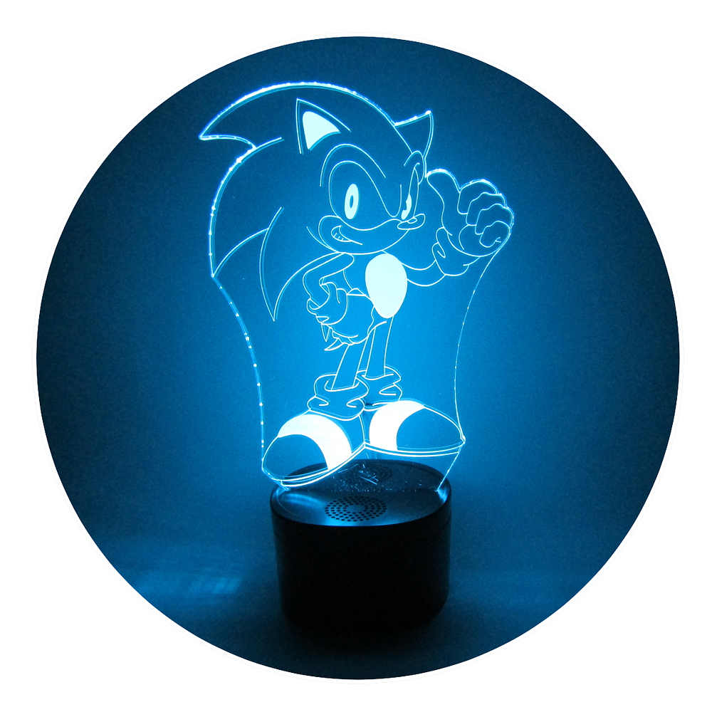 Lámpara 3D Led Sonic The Hedgehog