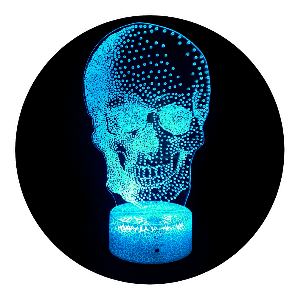 Lámpara 3D Led Cráneo Anatomía Cuerpo Humano