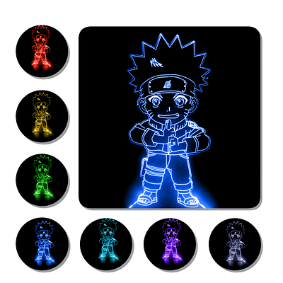 Lámpara 3D Led Chibi Naruto 