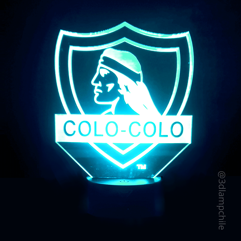 Lámpara Led 3D Colo Colo Fútbol Chileno