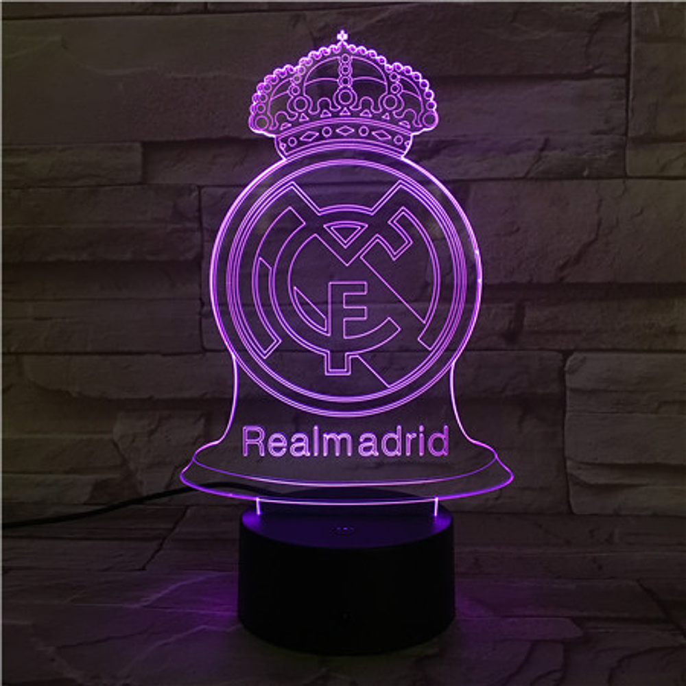 Lámpara Led 3D Real Madrid 