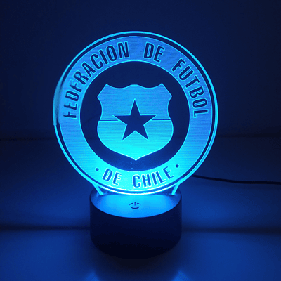 Lámpara 3D Led Selección de Chile Emblema