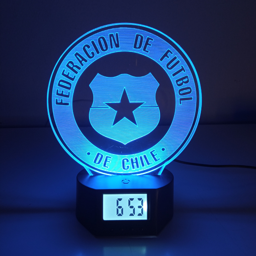 Lámpara 3D Led Selección de Chile Emblema