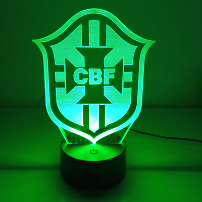 Lámpara 3D Led Selección de Brasil Emblema