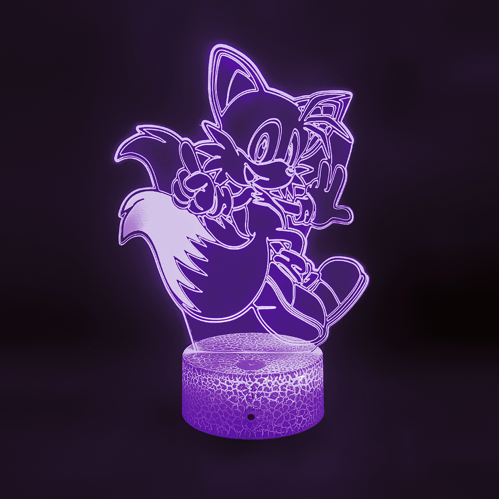 Lámpara 3D Led Tails - Sonic The Hedgehog