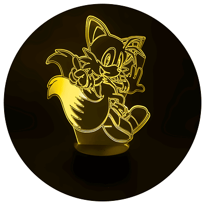 Lámpara 3D Led Tails - Sonic The Hedgehog