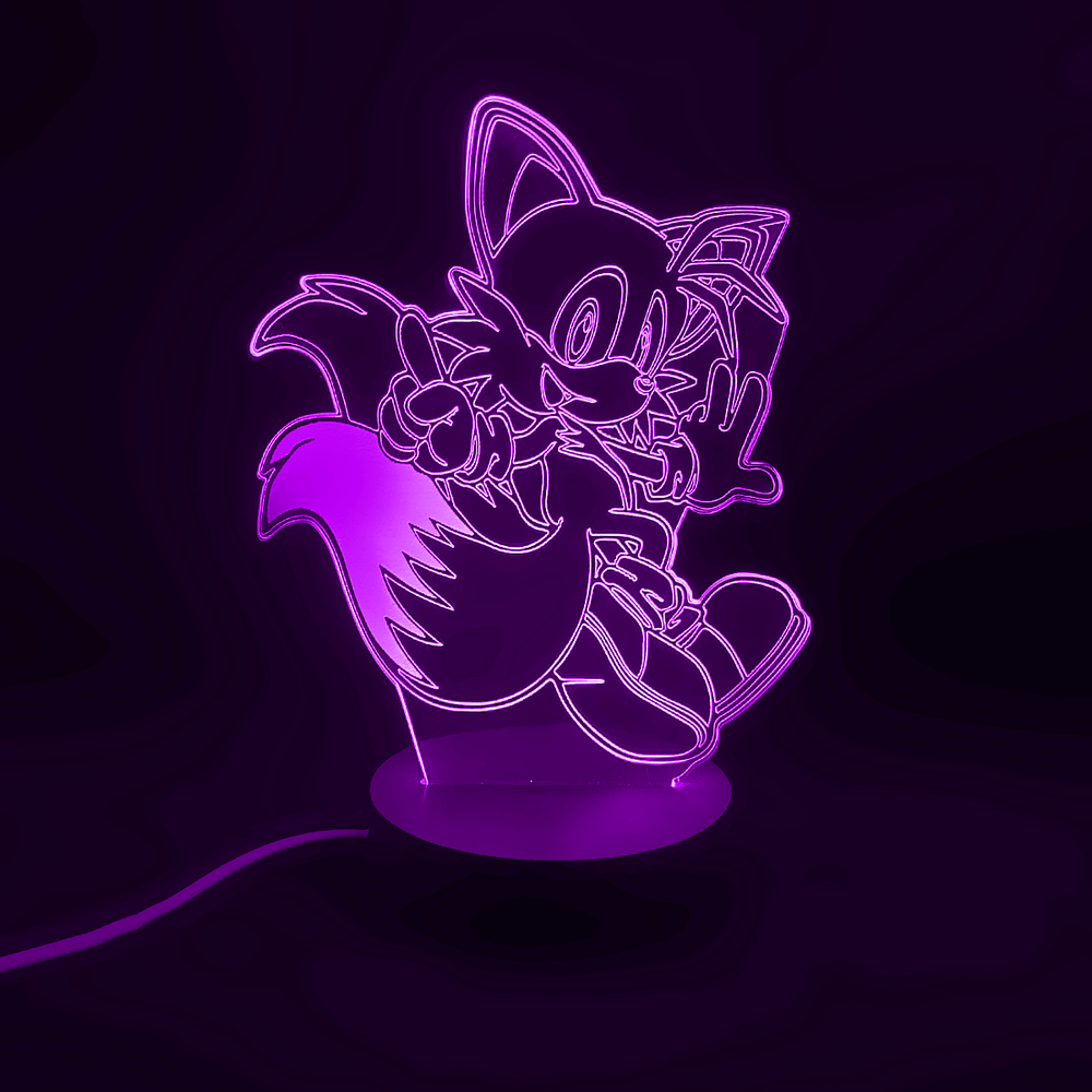 Lámpara 3D Led Tails - Sonic The Hedgehog