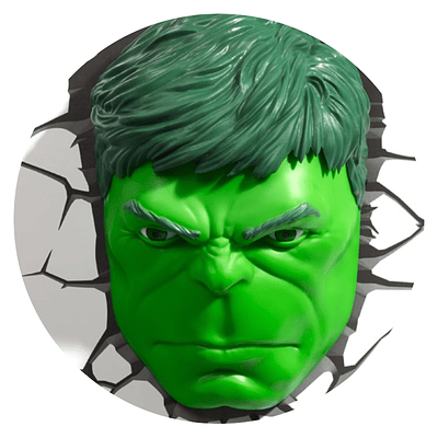 Lámpara Aplique Mural 3D Deco Marvel Hulk