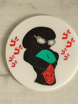 Posavaso inspirado en Calcetín con Rombos Man