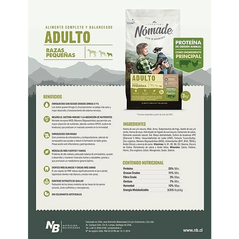 Nómade Alimento Adulto Razas Pequeñas 10 Kg 3