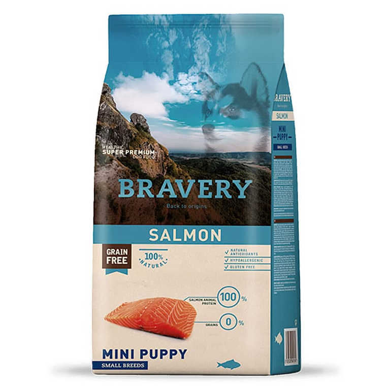 Bravery Mini Puppy Pollo/Salmón small breeds 2 Kg 2