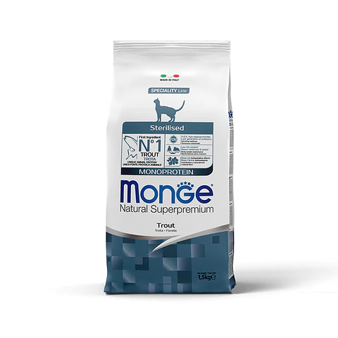 Monge Monoprotein Gato Castrado Trucha 1.5 Kg