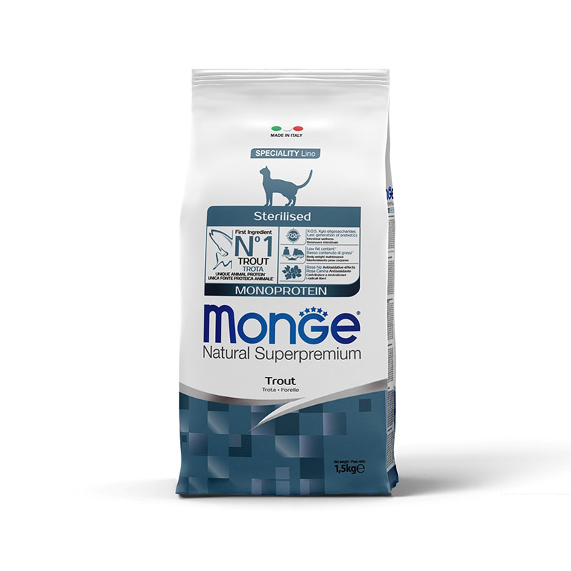 Monge Monoprotein Gato Castrado Trucha 1.5 Kg 1