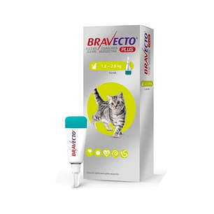Bravecto Plus Gatos 1,2 a 2,8 kg