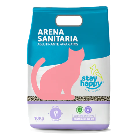 Stay Happy Arena Sanitaria para Gatos 10 kg Aromas