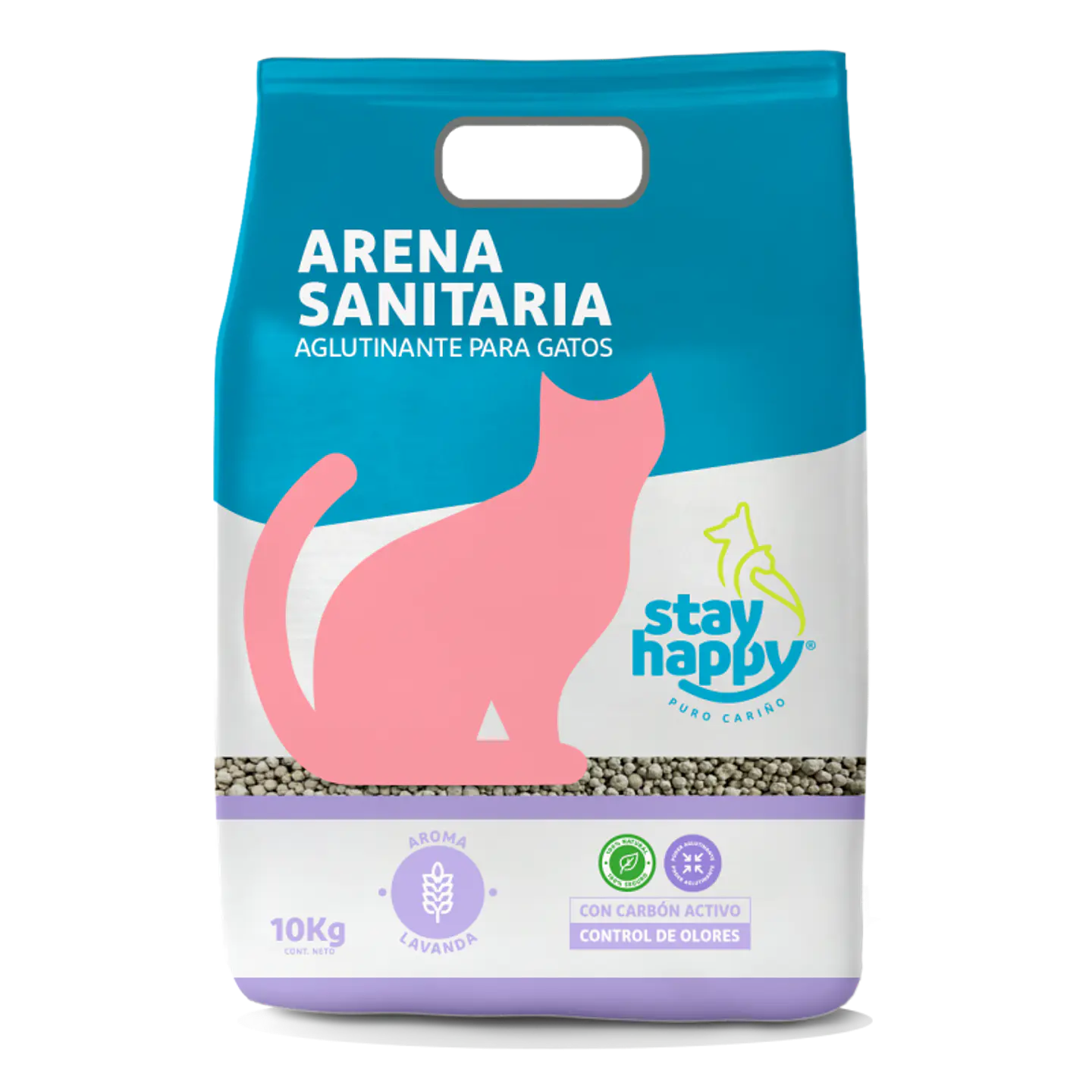 Stay Happy Arena Sanitaria para Gatos 10 kg Aromas 1