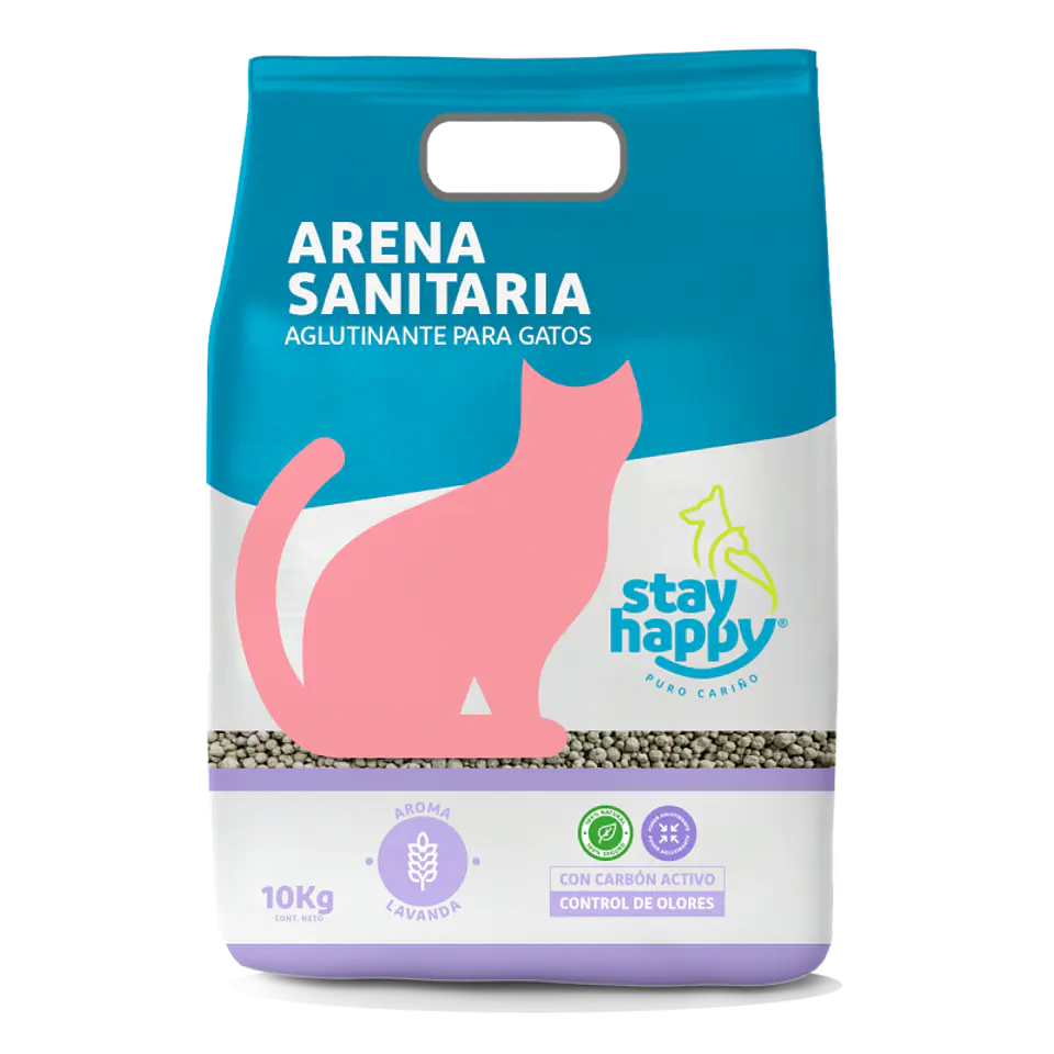 Stay Happy Arena Sanitaria para Gatos 10 kg Aromas 1