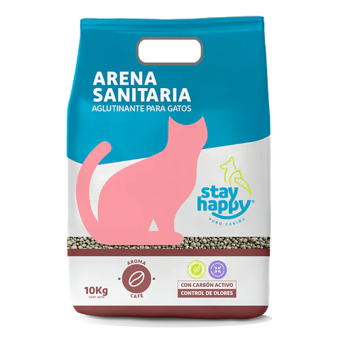 Stay Happy Arena Sanitaria para Gatos 10 kg Aromas