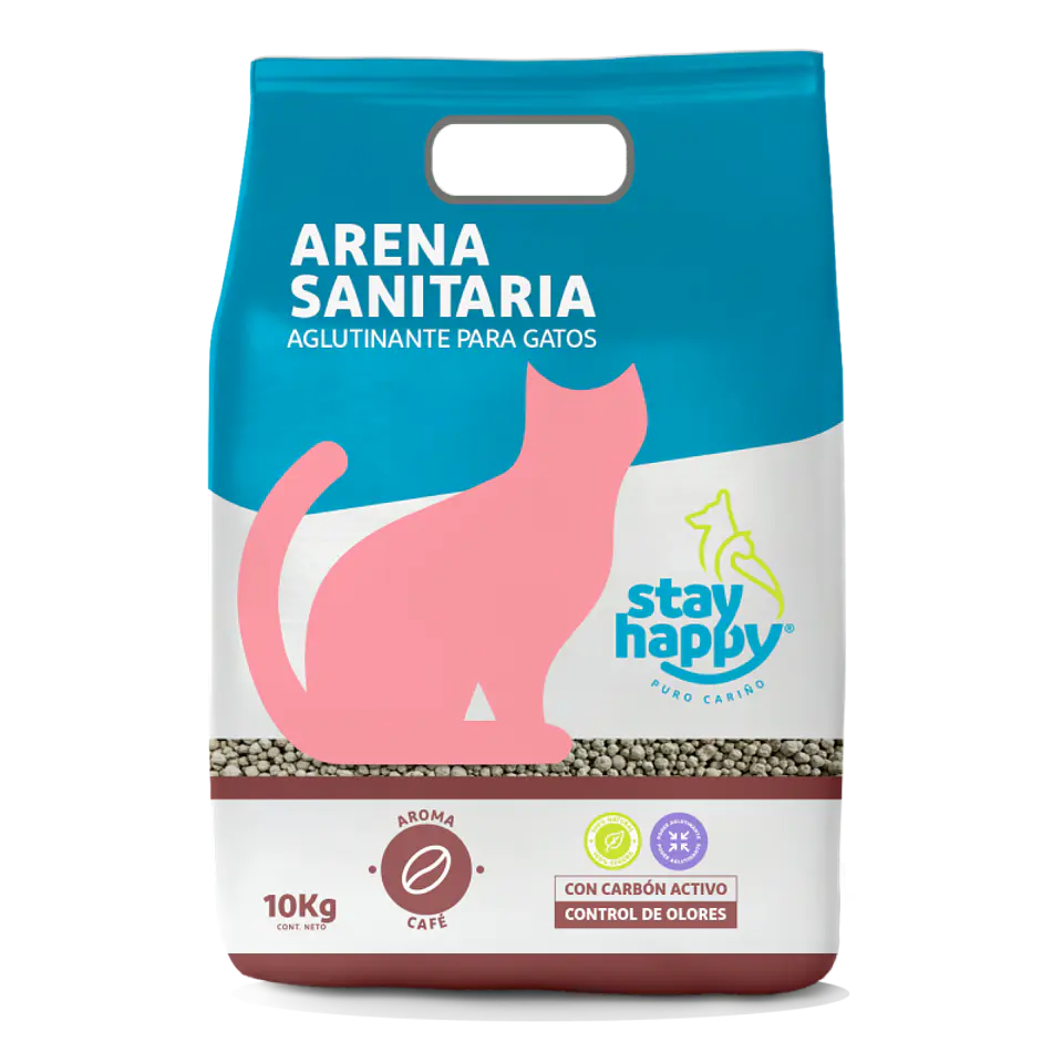 Stay Happy Arena Sanitaria para Gatos 10 kg Aromas 2