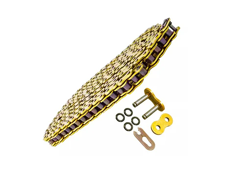 Cadena Transmision Reforzada 428H-120L DORADA C/ORING RIFFEL
