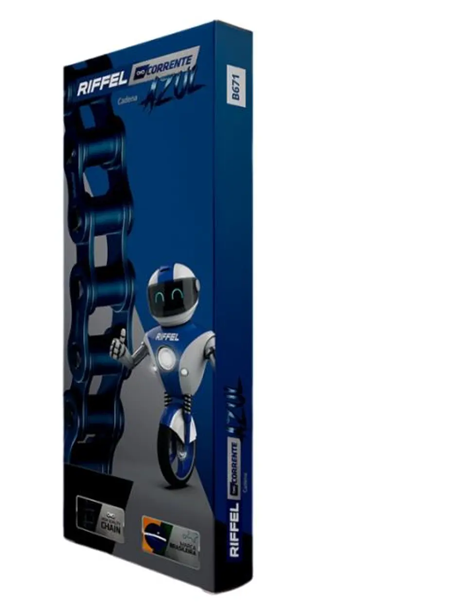 Cadena Transmision Reforzada 520H-120L AZUL RIFFEL 2
