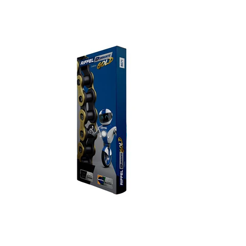 Cadena Transmision Reforzada 520H-120L DORADA C/ORING RIFFEL