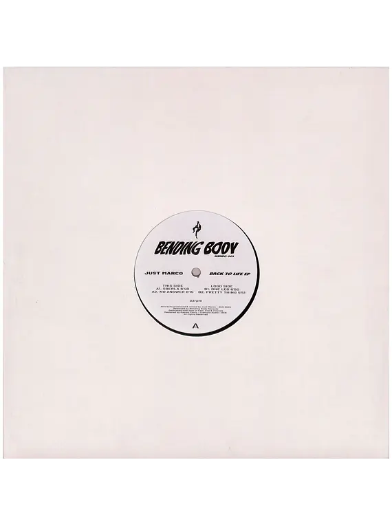 Just Marco - BACK TO LIFE EP