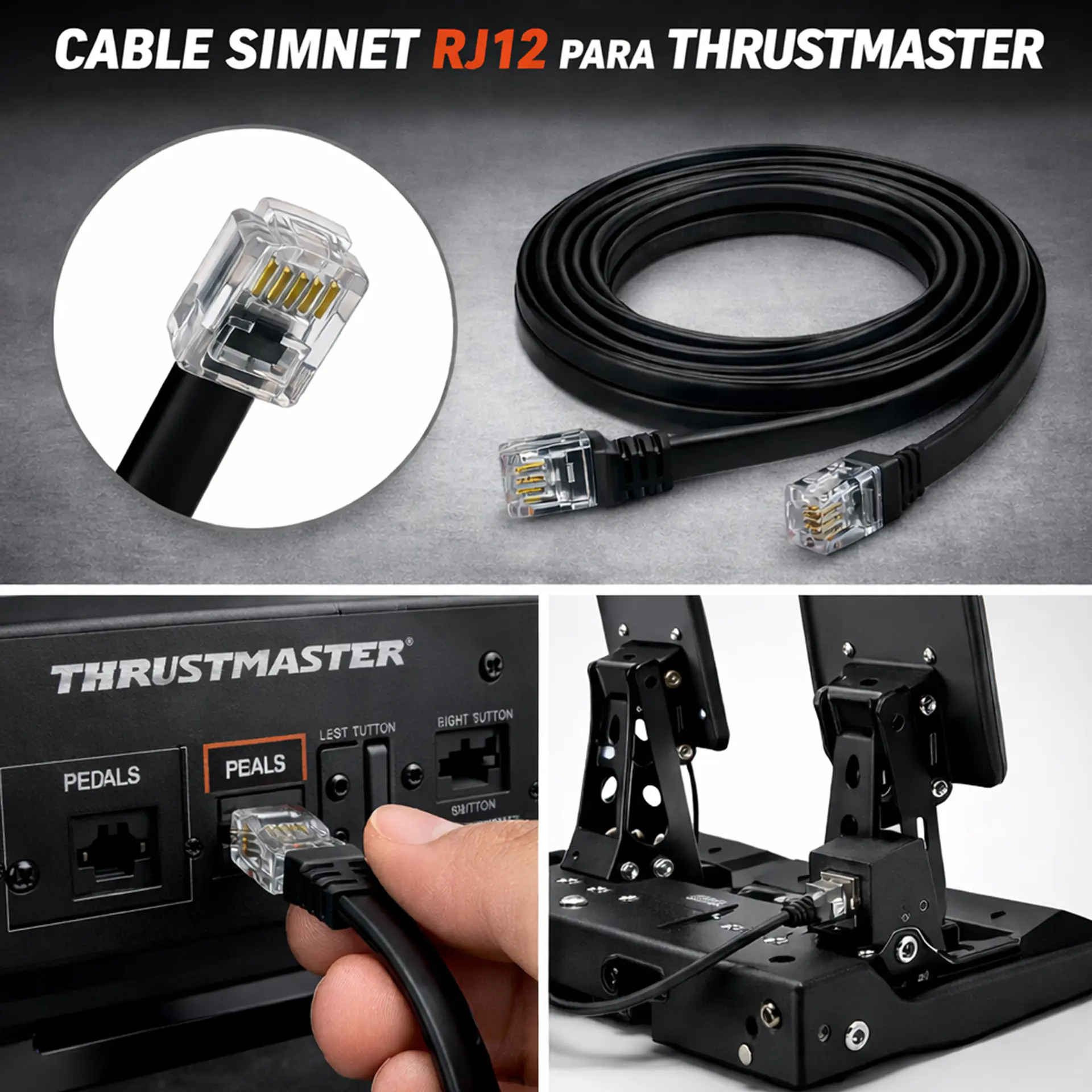 Cable Simnet RJ12 Thrustmaster 2