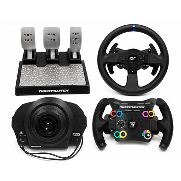 Thrustmaster T300 RS + Pedales T-LCM + Volante Open Wheel Add-On 1
