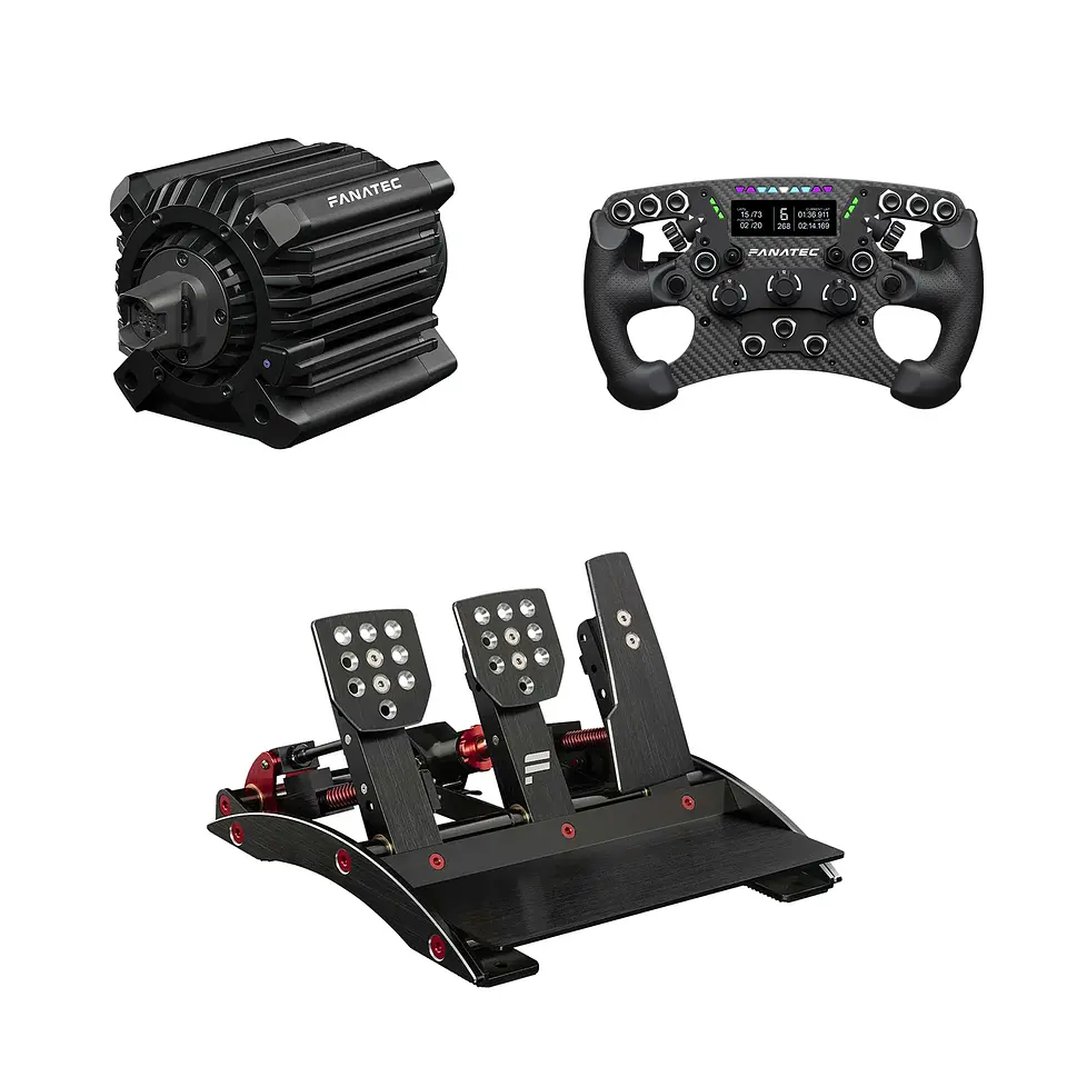 Pack Fanatec DD+  + Volante ClubSport Formula V3 + Pedales ClubSport V3 2