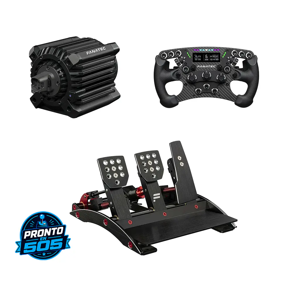 Pack Fanatec DD+  + Volante ClubSport Formula V3 + Pedales ClubSport V3 1