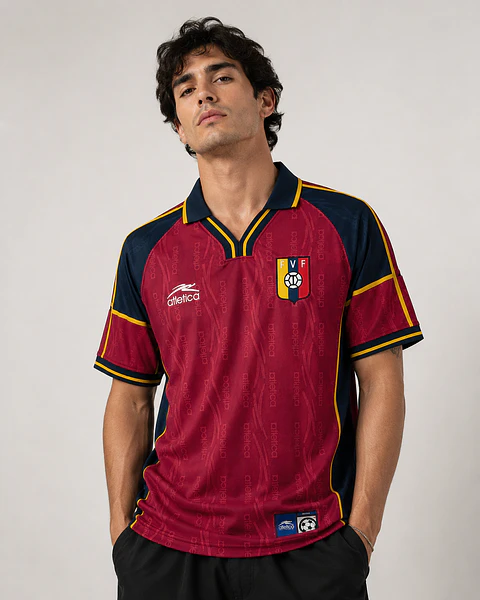 Camiseta vinotinto retro