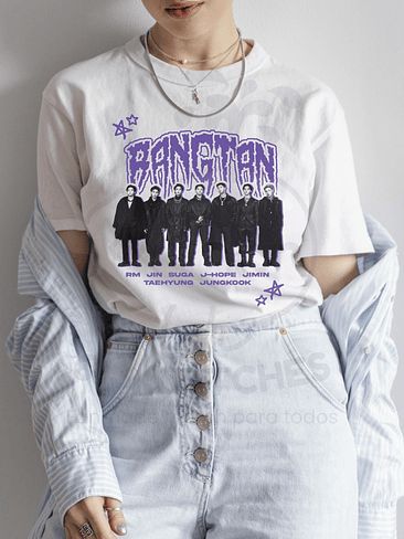 Polera BTS - OT7 Diseño Morado 3