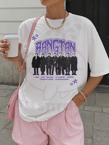 Polera BTS - OT7 Diseño Morado 4