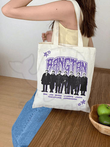 Totebag BTS - OT7 Diseño Morado 2