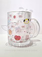 Taza BTS Frutillas - Vidrio Transparente - Miniatura 1