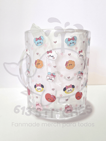 Taza BTS Estrellas - Vidrio Transparente 2