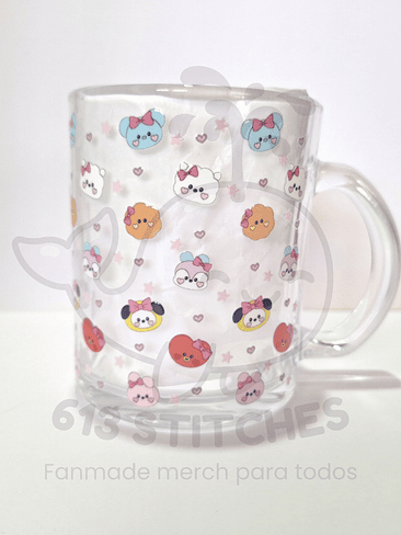 Taza BTS Estrellas - Vidrio Transparente 3