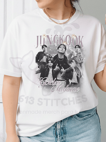 Polera BTS  - Jungkook Golden Maknae Diseño Estilo Bootleg 4